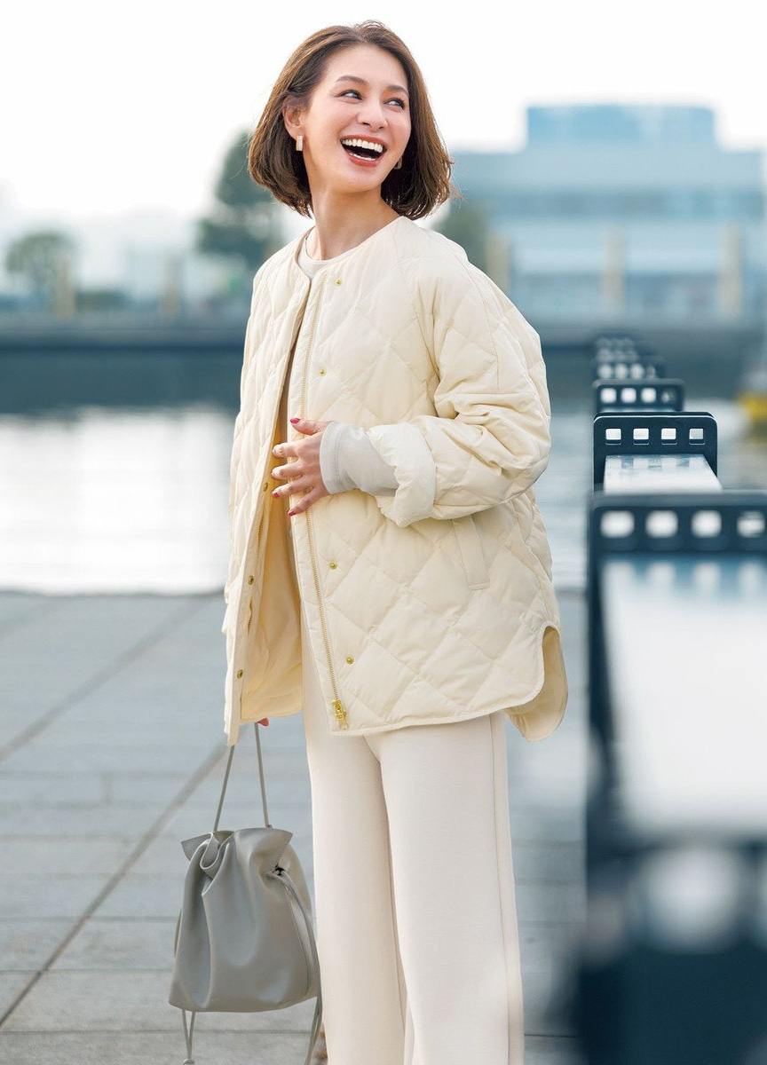 絎縫布勞森羽絨短外套